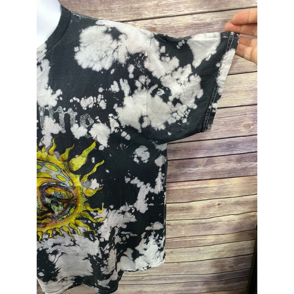 Sublime Black & White Tie Dye Graphic Sun Short Sleeve T Shirt Size Large - Picture 6 of 9